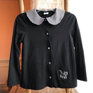 Kelly’s Kids Girls Black & White Top 🖤 Lg 10-12